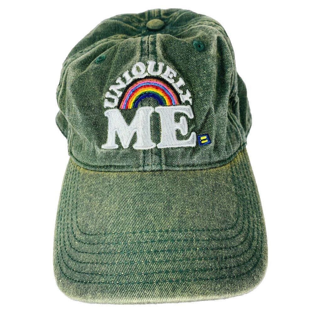Uniquely Me Hat Pride Rainbow Green Legacy 92 Cap Human Rights Campaign Logo - Picture 5 of 16